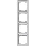 Gira Abdeckrahmen vierfach, Abdeckung grau, Retail