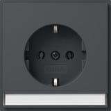 Gira GIRA SCHUKO-Steckd. BSF + SH (IP20) Gira TX_44 446267, Steckdose anthrazit, Retail