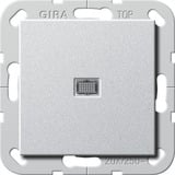 Gira Wippschalter Ausschalter 2-polig Kontrollfunktion aluminium, Retail
