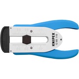 KNIPEX Abisolierwerkzeug 12 85 110 SB für Glasfaser, Abisolier-/ Abmantelungswerkzeug blau/weiß