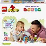 LEGO 10977 DUPLO Mein erstes Hündchen & Kätzchen, Konstruktionsspielzeug mit Ton