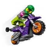 LEGO 60296 City Stuntz Wheelie-Stuntbike, Konstruktionsspielzeug Set mit Schwungradantrieb, Motorrad und Stuntwoman-Minifigur