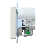 Merten Schutzkontakt-Steckdose Typ F mit USB Ladegerät und Schraubbefestigung MEG2367-0319 weiß (glänzend), Retail