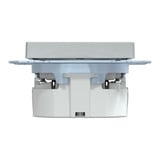 Merten Schutzkontakt-Steckdose mit Schraub-Liftklemmen aluminium, Retail