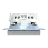 Merten Schutzkontakt-Steckdose mit Schraub-Liftklemmen aluminium, Retail