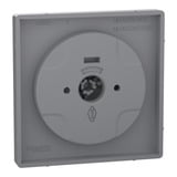 Merten Zentralplatte eds mit Drehknopf Typ MEG5250-6036 für Dimmer, lackierter Thermoplast edelstahl, Retail