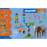 PLAYMOBIL 72068 Elefant mit Tierpfleger, Konstruktionsspielzeug 