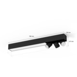 Philips Hue White & Color Ambiance Centris 3er-Deckenspot, LED-Leuchte schwarz