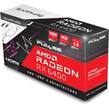 SAPPHIRE Radeon RX 6400 PULSE GAMING, Grafikkarte RDNA 2, GDDR6, 1x DisplayPort, 1x HDMI
