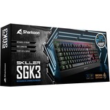 Sharkoon SKILLER SGK3, Gaming-Tastatur schwarz, US-Layout, Kailh Brown