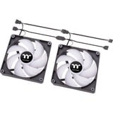 Thermaltake CT140 ARGB Sync PC Cooling Fan, Gehäuselüfter schwarz, 2er Pack, 140 mm