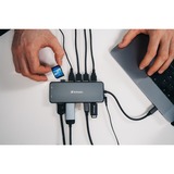 Verbatim USB-C Pro Multiport-Hub CMH-14, 14 Port, Dockingstation grau, 2x HDMI, VGA, RJ-45, 5x USB-A, Audio, 2x USB-C, PD, SD, microSD