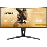 iiyama G-Master GCB3486WQSCP-B1 Generalüberholt, Gaming-Monitor 86.4 cm (34 Zoll), schwarz, WQHD, Curved, VA, Free-Sync Premium, USB-C, 240Hz Panel