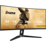 iiyama G-Master GCB3486WQSCP-B1 Generalüberholt, Gaming-Monitor 86.4 cm (34 Zoll), schwarz, WQHD, Curved, VA, Free-Sync Premium, USB-C, 240Hz Panel