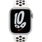 Apple Nike Sportarmband, Uhrenarmband weiß/schwarz, 41 mm