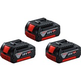 Bosch 18V Profi Set, 5 Werkzeuge (GSR, GWS, GKS, GSA, GST), Werkzeug-Set blau, 3x Li-Ion Akku 4,0Ah, Werkzeugtasche