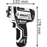 Bosch Akku-Bohrschrauber GSR 12V-15 FC Professional, 12Volt blau/schwarz, 2x Li-Ionen Akku 2,0Ah, in L-BOXX