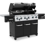 Broil King Gasgrill Regal 690 - BUNDLE schwarz/edelstahl, mit Infrarot-Seitenbrenner und Heckbrenner, inkl. Gussplatte und Schutzhülle