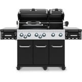 Broil King Gasgrill Regal 690 - BUNDLE schwarz/edelstahl, mit Infrarot-Seitenbrenner und Heckbrenner, inkl. Gussplatte und Schutzhülle