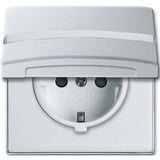 Busch-Jaeger Schutzkontakt-Steckdoseneinsatz CEE 7/3 Typ F 20 EUGKBN-33-101 aluminium, Retail