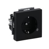 Busch-Jaeger Steckdosen Einsatz mit LED und erhöhtem Berührungsschutz schwarz, Retail