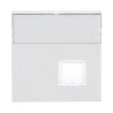 Busch-Jaeger Zentralscheibe mit Beschriftungsfeld, Abdeckung weiß (glänzend), Retail