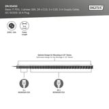 Digitus Basis IT PDU mit Aluminiumprofil, 24x C13, 3x C19, Steckdosenleiste schwarz/aluminium, 3 Meter Kabel, 1-phasig 16A, IEC309 16A Stecker