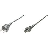 Digitus Deutsches Netzanschlusskabel schwarz, 0,75 Meter, "Micky Maus"-Stecker