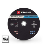EINHELL Trennscheibe dünn, Ø 230 x 2,0mm, 10 Stück für Winkelschleifer