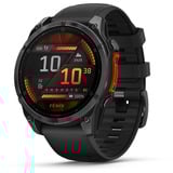 Garmin fēnix 8 - 47 mm, AMOLED, Smartwatch Schwarz/Schiefergrau, Silikon-Armband, Edelstahl