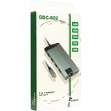 Inter-Tech GDC-802, Dockingstation USB, HDMI, RJ-45, Power Delivery