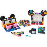 LEGO 41964 DOTS Disney Micky & Minnie Kreativbox zum Schulanfang, Konstruktionsspielzeug 6-in-1 Bastelset mit Taschenanhängern, Aufkleber und Büro-Set