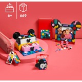 LEGO 41964 DOTS Disney Micky & Minnie Kreativbox zum Schulanfang, Konstruktionsspielzeug 6-in-1 Bastelset mit Taschenanhängern, Aufkleber und Büro-Set