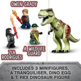 LEGO 76944 Jurassic World T. Rex Ausbruch, Konstruktionsspielzeug Set mit Dino-Figur, Hubschrauber, Flughafen und Spielzeugauto, Dinosaurier-Spielzeug ab 4 Jahre