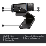 Logitech HD Pro Webcam C920 schwarz