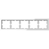 Merten Rahmen fünffach Kristallweiß weiß, Retail