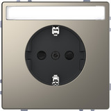 Merten Schutzkontakt-Steckdose mit Schriftfeld nickel, Retail
