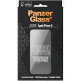 PanzerGlass Ceramic Displayschutz Ultra-Wide Fit, Schutzfolie transparent, iPhone 15, EasyAligner