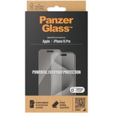 PanzerGlass Displayschutz Classic Fit, Schutzfolie transparent, iPhone 15 Pro