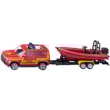 SIKU BLISTER Land Rover Defender mit Boot, Modellfahrzeug 