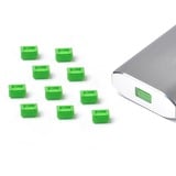 SMARTKEEPER ESSENTIAL Mini DisplayPort Lock (MD04) + Lock Key Mini (U04), Einsteckschloss Farbcode Grün, 4 Stück + 1 Schlüssel