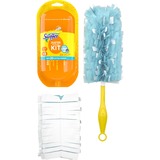 Swiffer Staubmagnet Starterset (Griff + 3 Tücher), Staubwischer gelb, in Hängevorrichtung