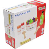 VEDES Salat-Set aus Holz, 30 Teile, mit Schüssel, Salatblättern, Gemüse, Löffeln und Flasche, Sets holz