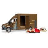 bruder 02678 MB Sprinter UPS mit Fahrer und Zubehör, Modellfahrzeug braun