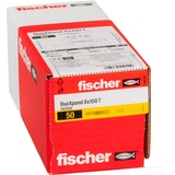 fischer Langschaftdübel DuoXpand 8x100 T hellgrau/rot, 50 Stück