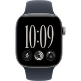 Apple Watch Series 12, Smartwatch grau, Aluminium, 42 mm, Sportarmband Navyblau M/L, Cellular
