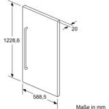 Bosch Edelstahl-Türfront KFZ40SX0, Türverkleidung edelstahl, für Kühlschränke