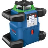 Bosch Professional Akku-Rotationslaser GRL 650 CVHG Professional, 18Volt, mit Baustativ blau, Akku ProCORE18V 4,0Ah, Koffer, grüne Laserlinie