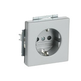 Busch-Jaeger Schutzkontakt Steckdose mit erhöhtem Berührungsschutz aluminium, Retail