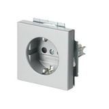 Busch-Jaeger Schutzkontakt Steckdose mit erhöhtem Berührungsschutz aluminium, Retail